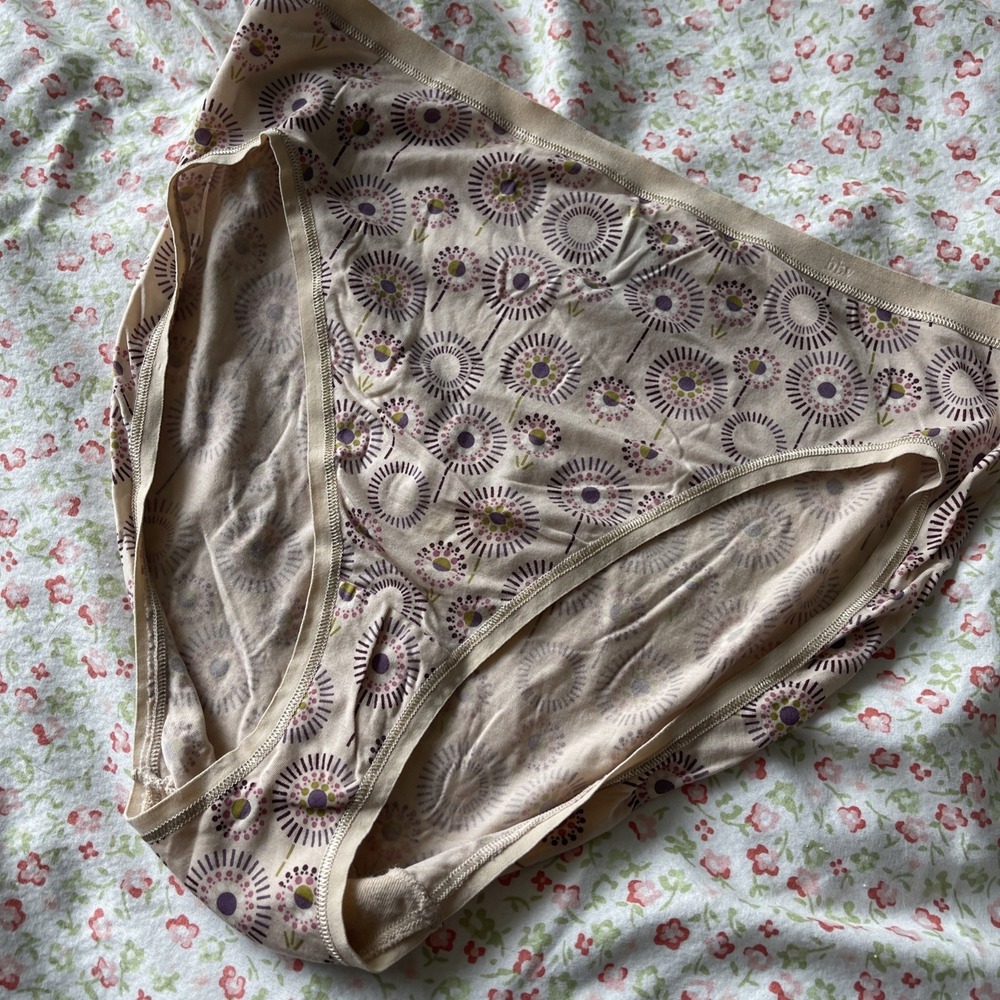 Vtg Secret Body By Victoria Secret Panties High‎ Leg Hi Cut Brief XL Flower Yoga